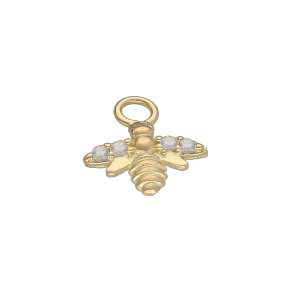 9K Solid Gold Wasp Charm