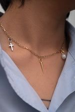 Load image into Gallery viewer, Polished Cross-Shaped Pendant