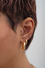 Load image into Gallery viewer, Figaro Chain Bracelet 2 + Twisted Hoop Earrings - Plain + 2 charms