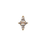 Load image into Gallery viewer, 14k Solid Gold Pear Marquise Stud