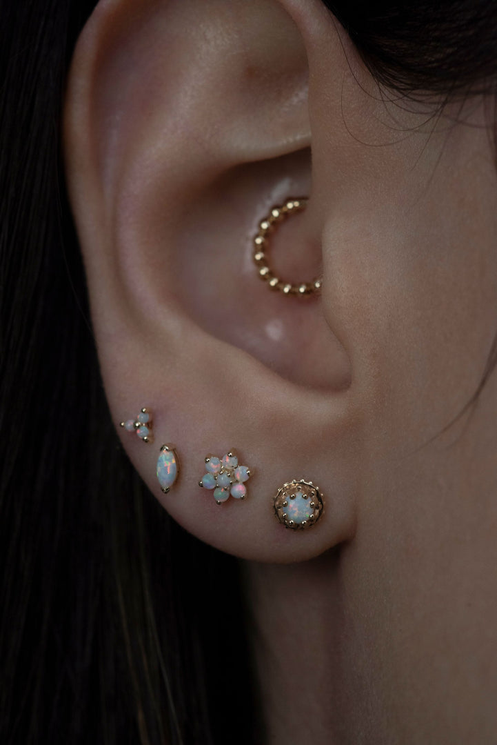 14K Solid Gold Trinity Cluster