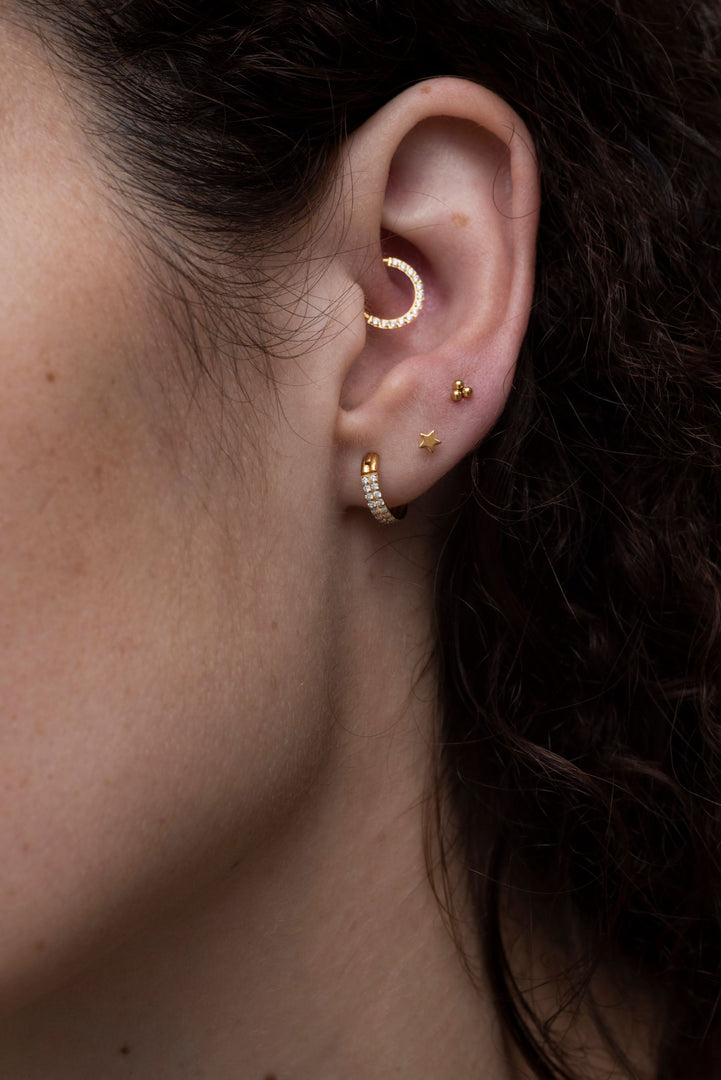 14K Solid Gold Mini Star