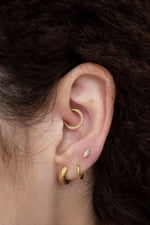 Load image into Gallery viewer, 14K Solid Gold Marquise Stud