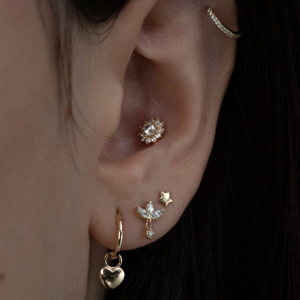 9K Solid Gold Heart Charm