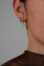 Load image into Gallery viewer, PIERCED Flat Polished Huggies