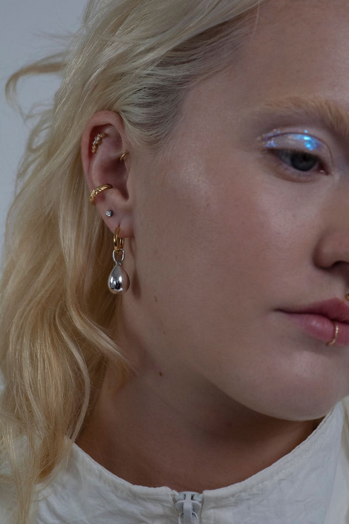 PIERCED Flat Polished Huggies