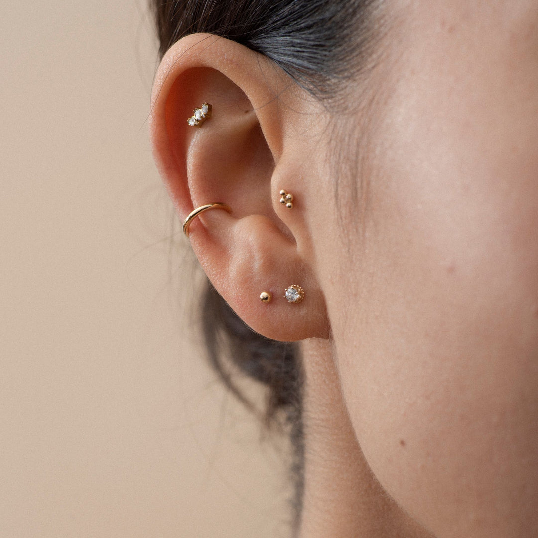 14K Solid Gold Classic Ball