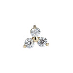 Load image into Gallery viewer, 14K Solid Gold Trinity Cluster