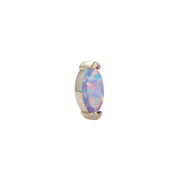 14K Solid Gold Marquise Stud