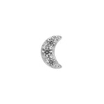 Load image into Gallery viewer, 14K Solid Gold Jewelled Moon
