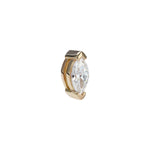 Load image into Gallery viewer, 14K Solid Gold Marquise Stud