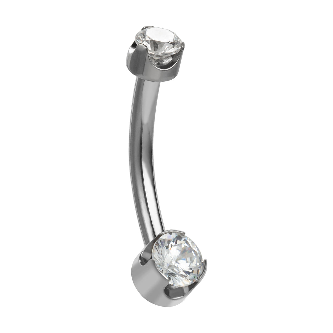 Round Gem Navel Bar