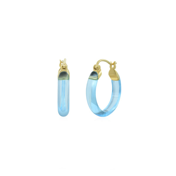 Candy-Colored Resin Hoop Earrings