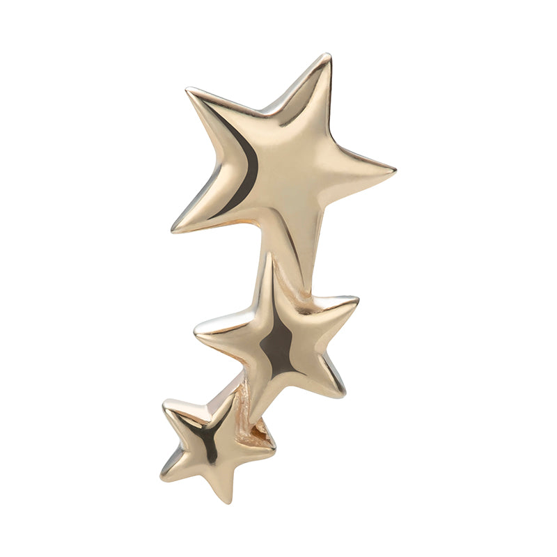 14K Solid Gold Shooting Stars