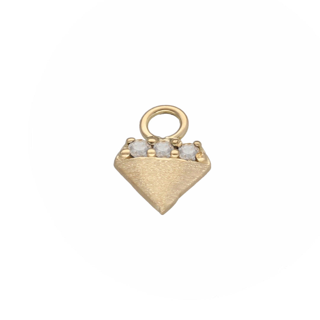 9K Solid Gold Diamond Detailed Charm