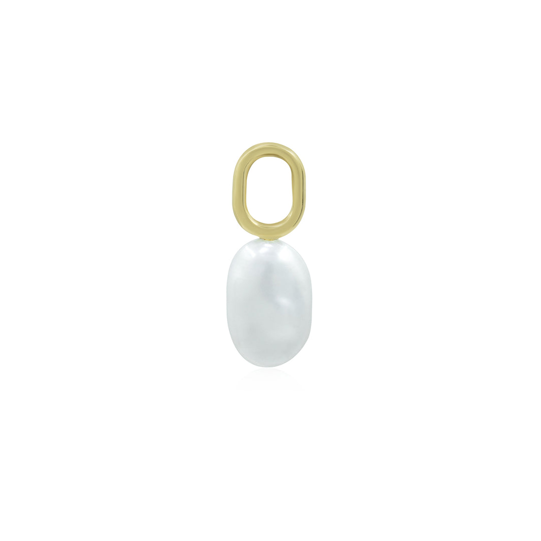 Drop Pearl Charm Necklace