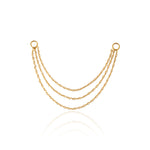 Load image into Gallery viewer, 9K Solid Gold Triple Chain Charm
