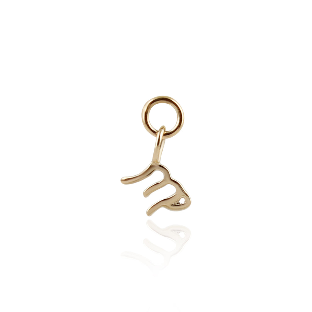 9K Solid Gold Zodiac Sign Charm