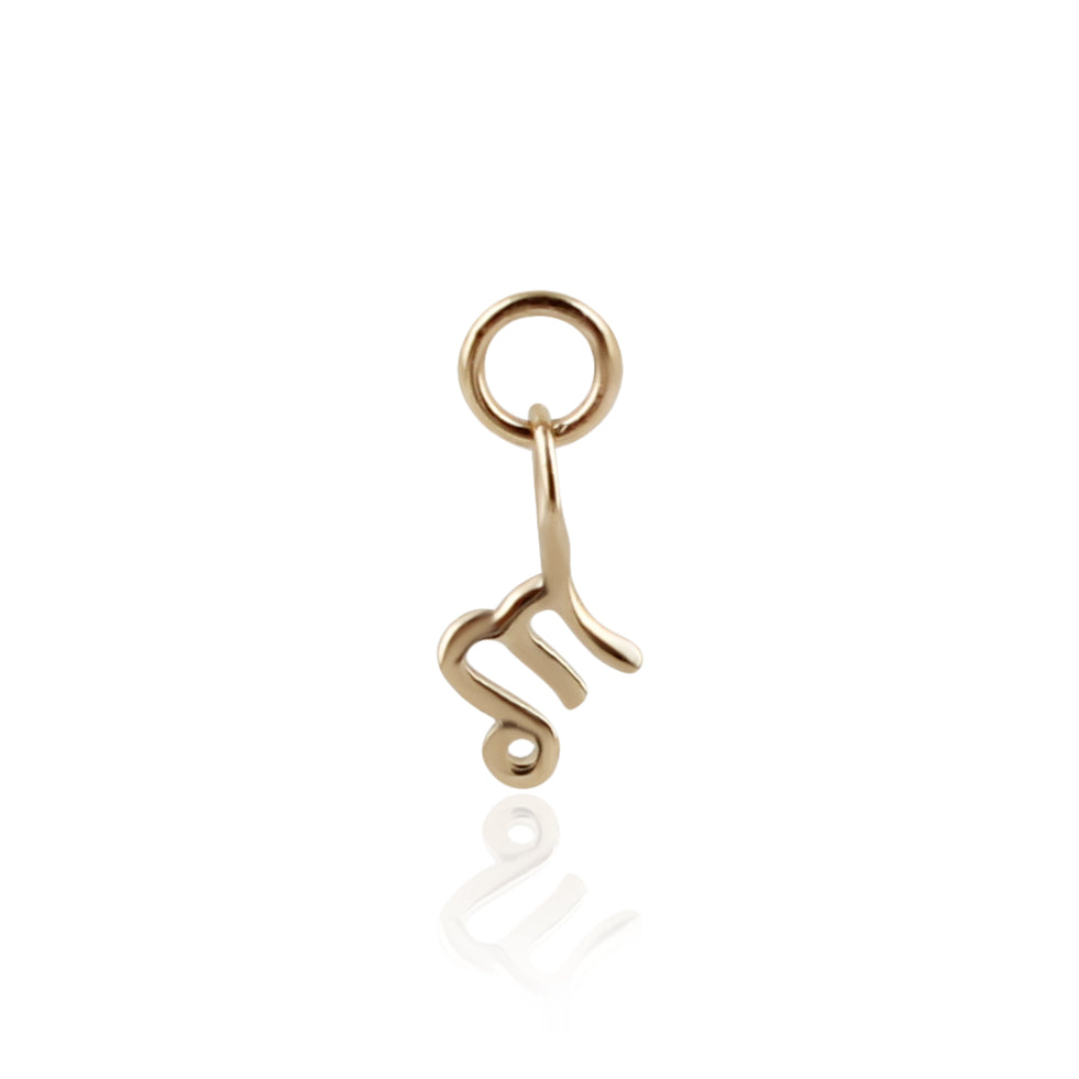 9K Solid Gold Zodiac Sign Charm