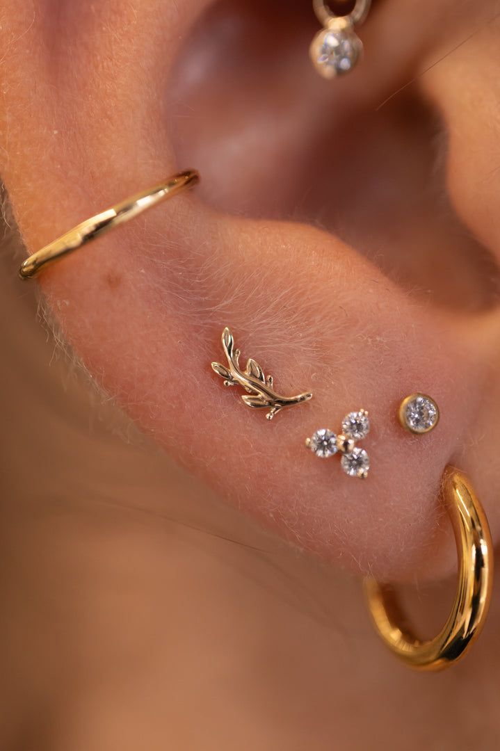 14K Solid Gold Trinity Cluster