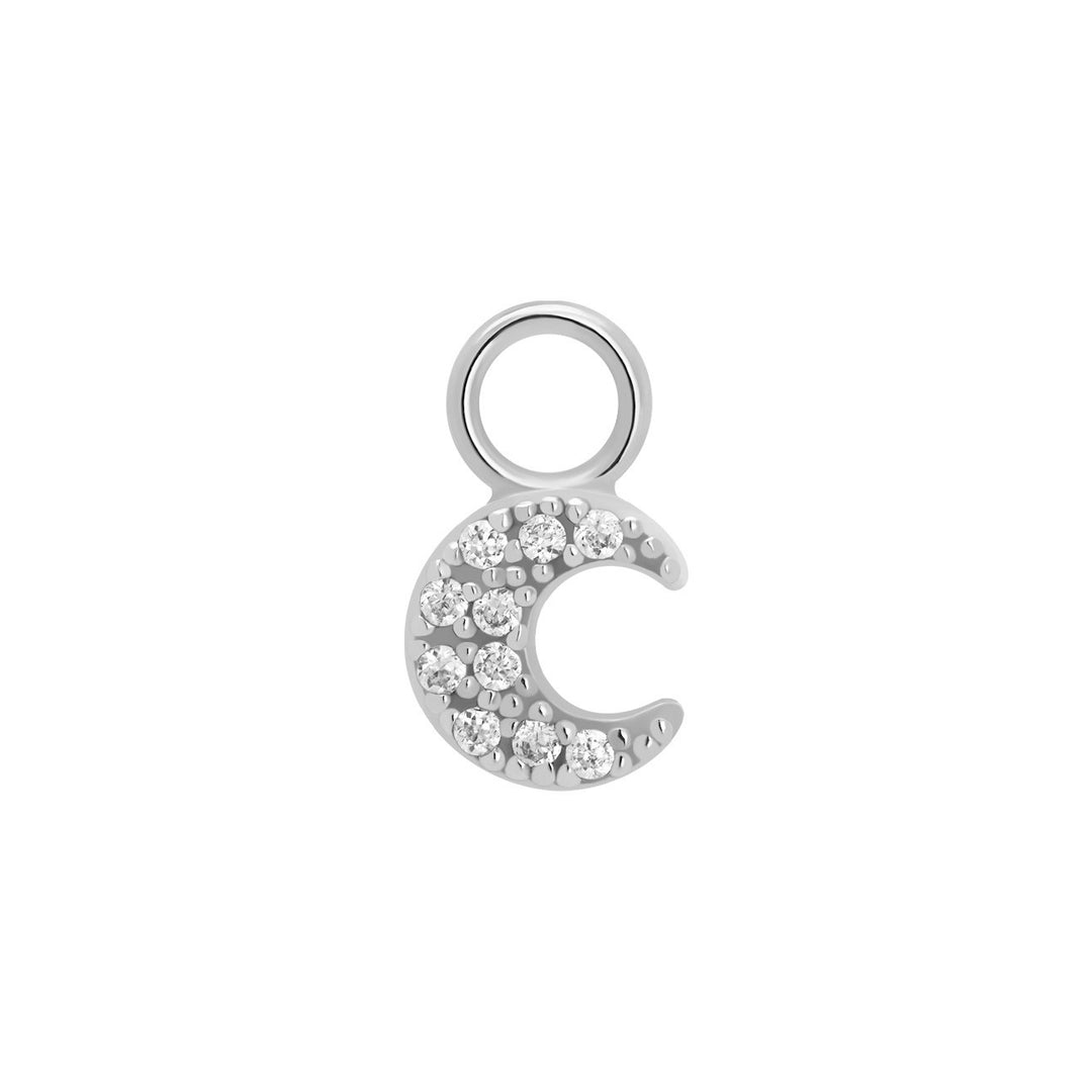 Crescent Moon Huggie Hoops