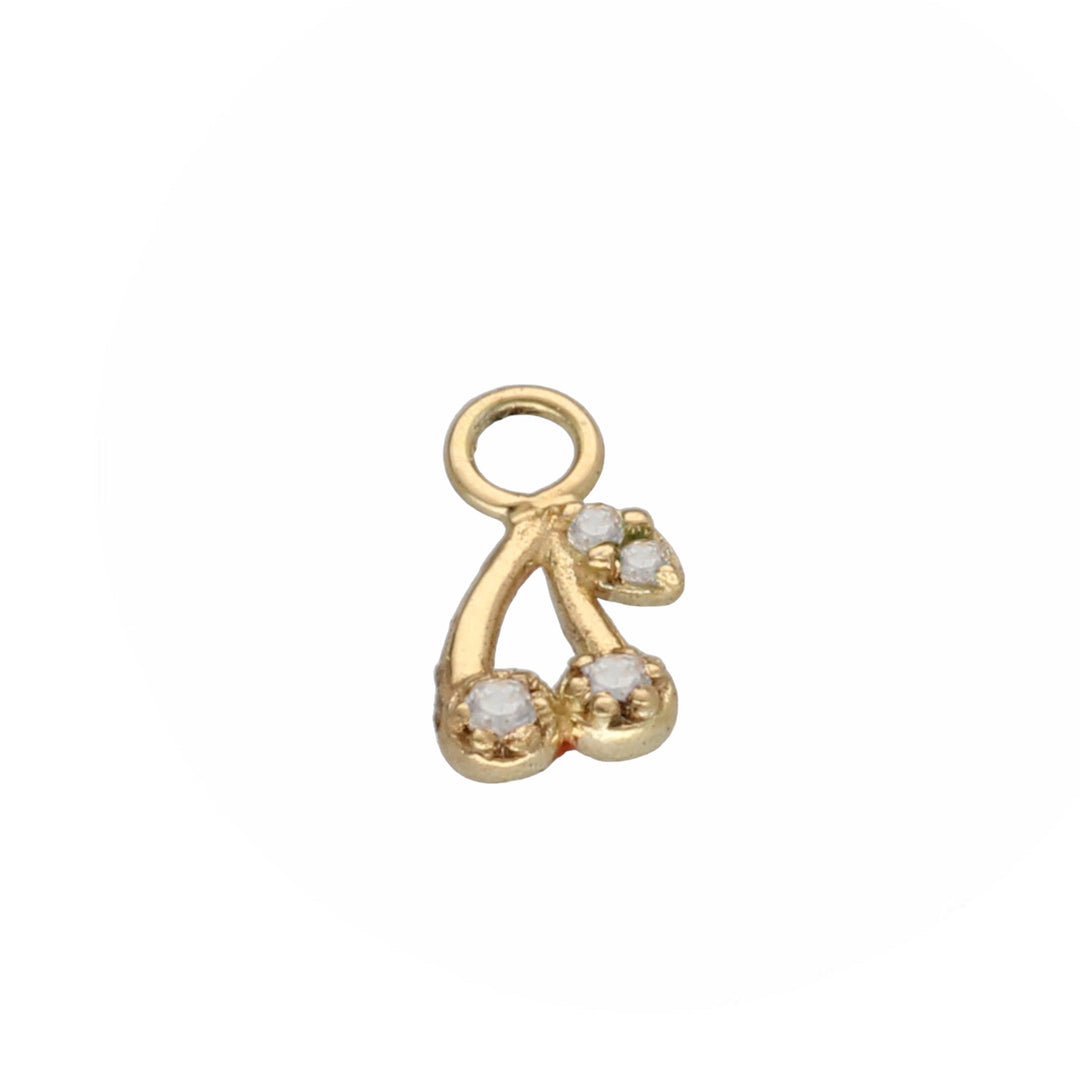 9K Solid Gold Cherry Charm