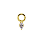 Load image into Gallery viewer, 18K Solid Gold Marquise Charm
