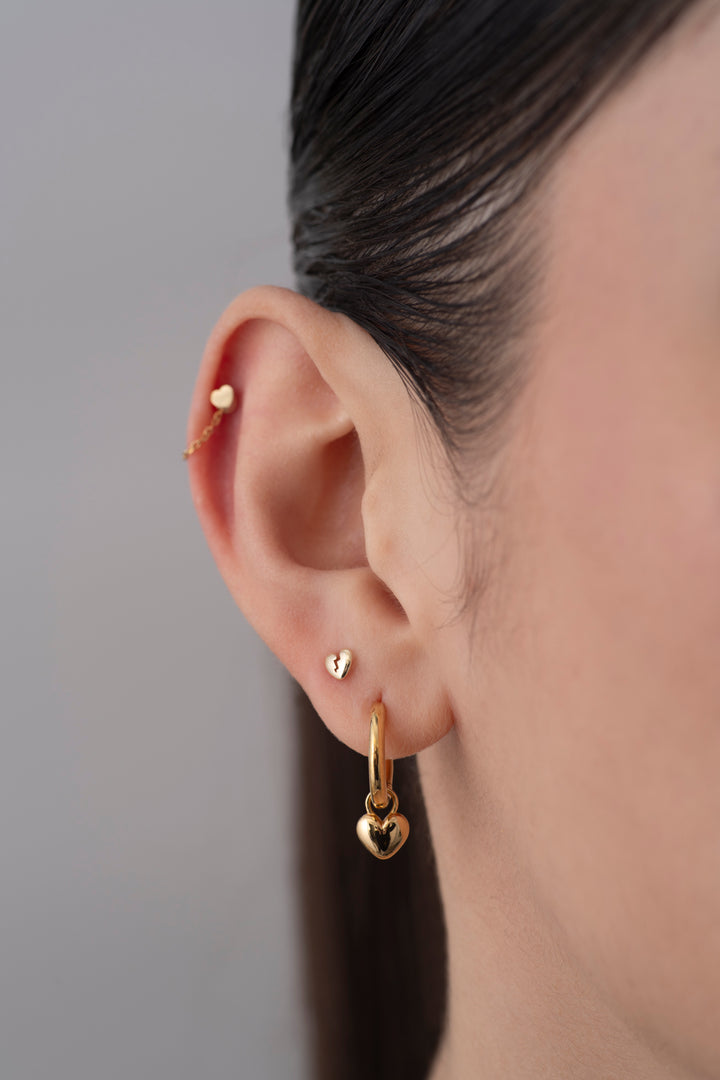 14K Solid Gold Broken Heart