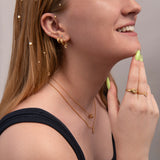 Crescent Moon Huggie Hoops