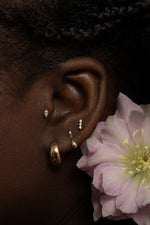 Load image into Gallery viewer, 14K Solid Gold Trio Sparkle
