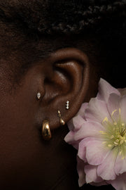 14K Solid Gold Trio Sparkle