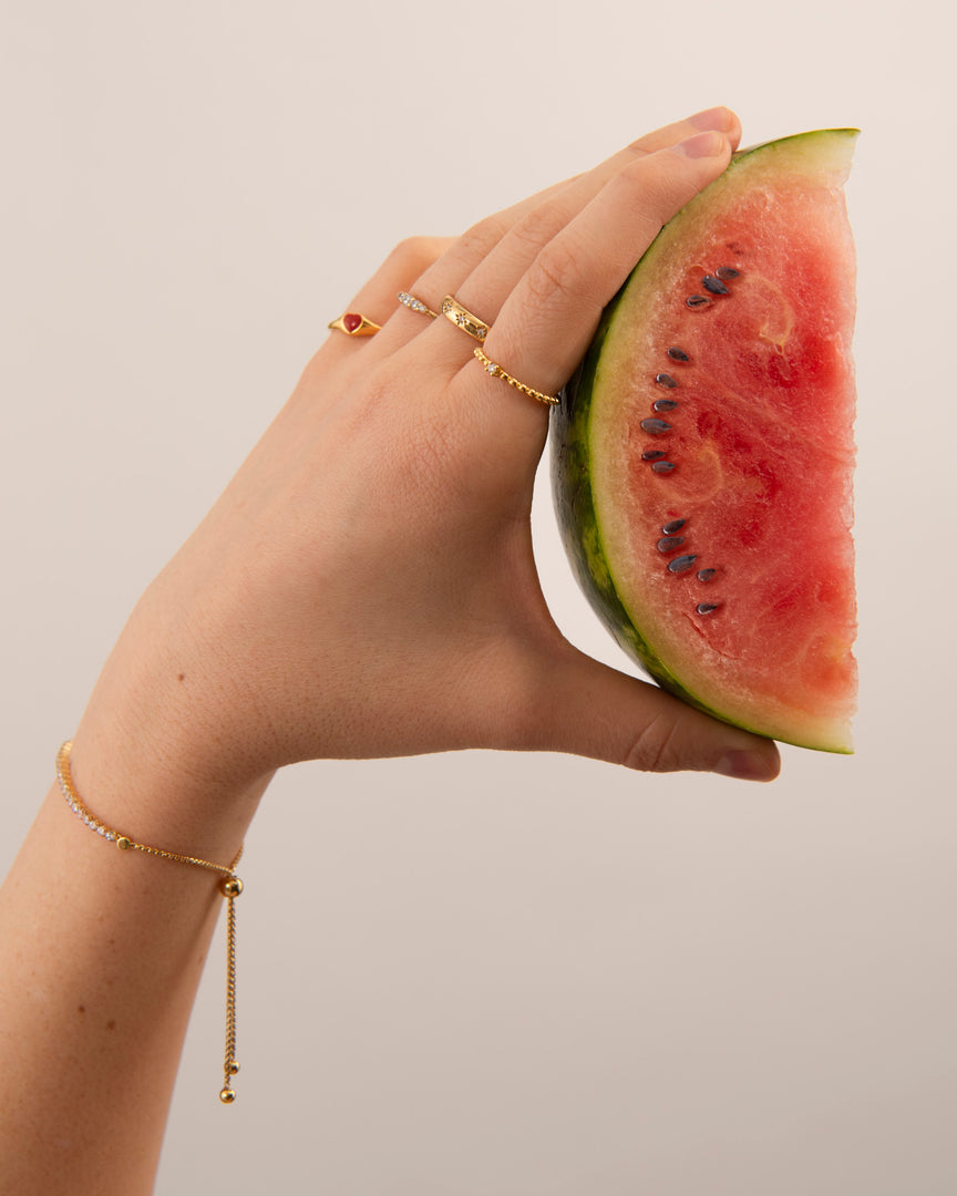 Zirconia Beaded Ring