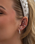 Load image into Gallery viewer, PIERCED Pavé Huggie Hoop
