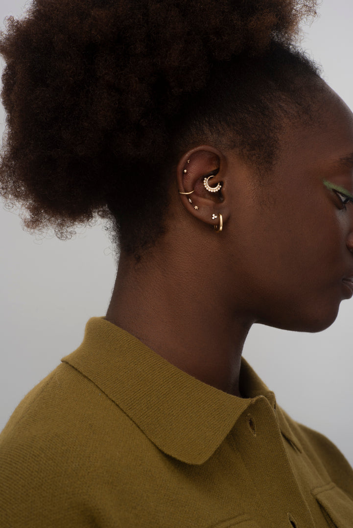 14K Solid Gold Trinity Cluster