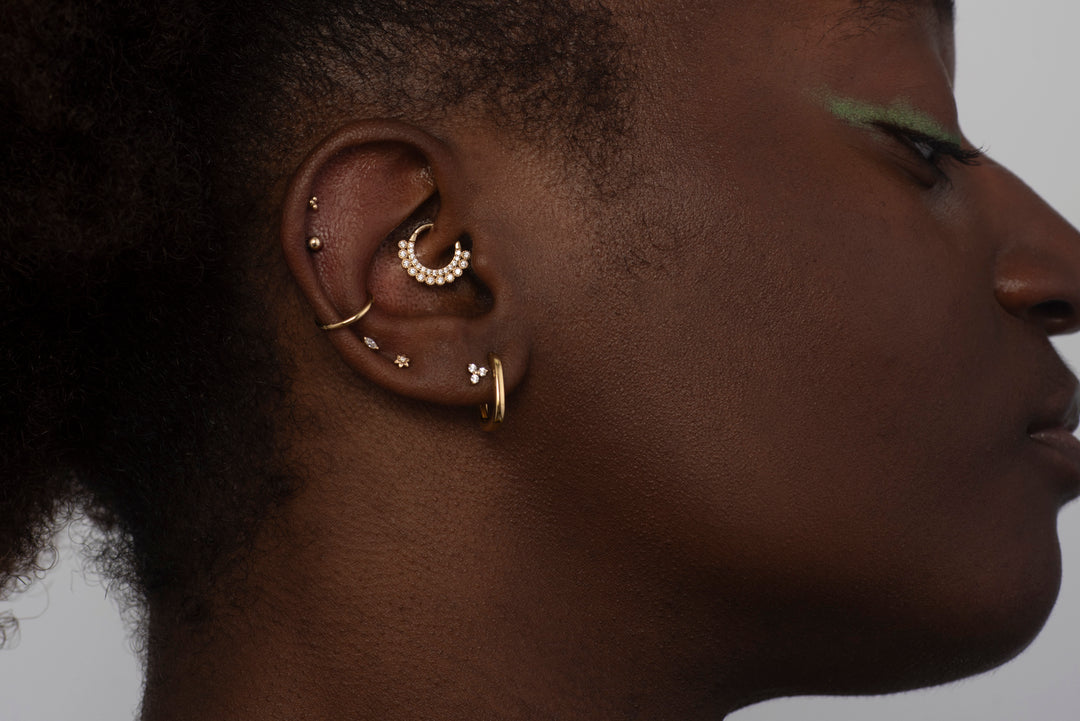 14K Solid Gold Trinity Cluster