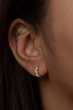 Load image into Gallery viewer, 14K Solid Gold Luxe Diamond Huggies

