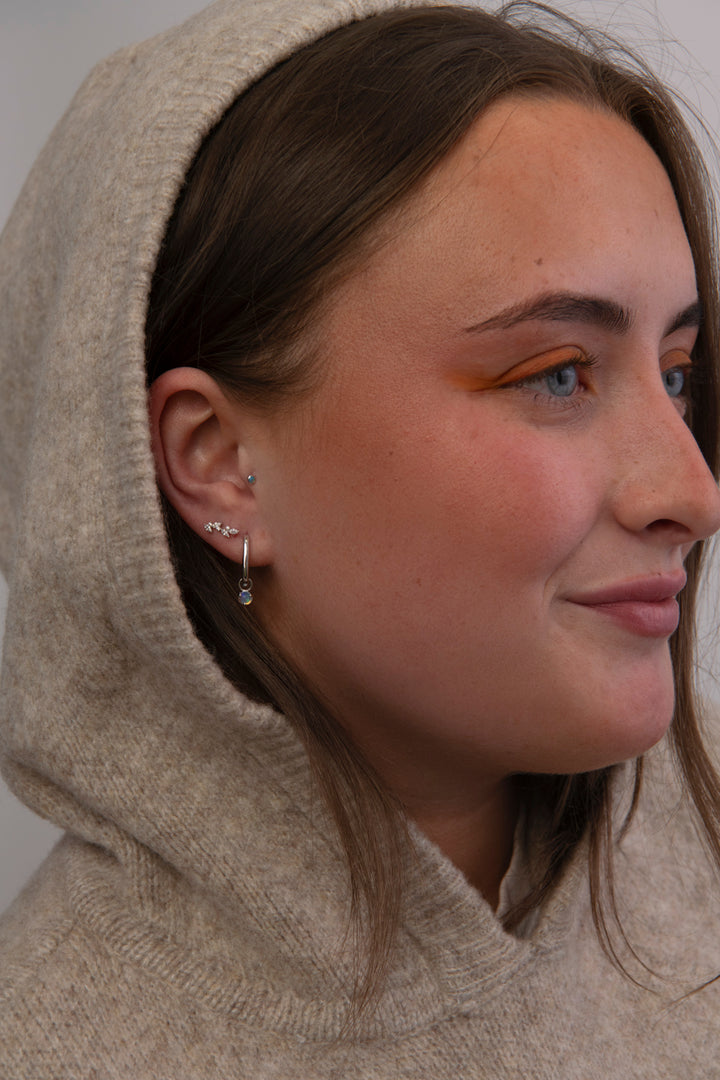 14k Solid Gold Marquise Climber Cluster