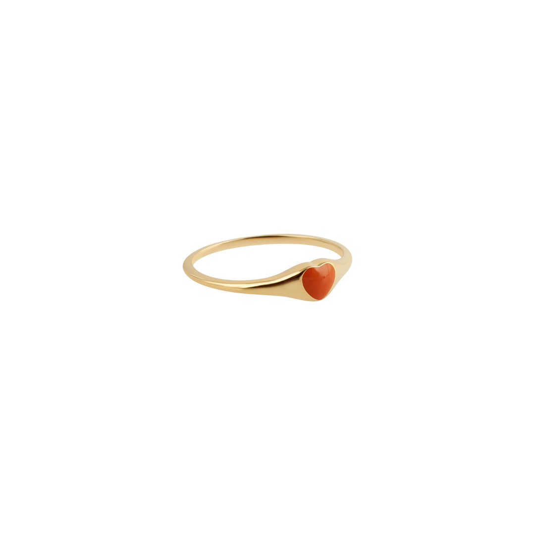 Enamel Heart Ring