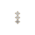 Load image into Gallery viewer, 14K Solid Gold Trio Sparkle
