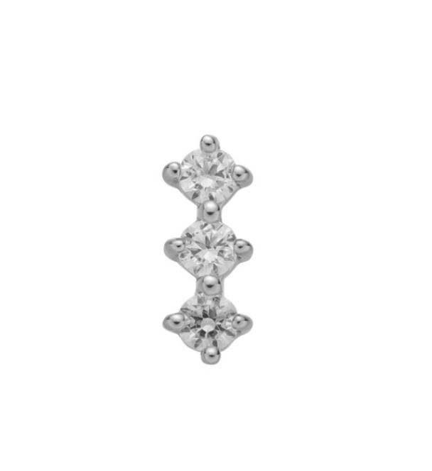 14K Solid Gold Trio Sparkle