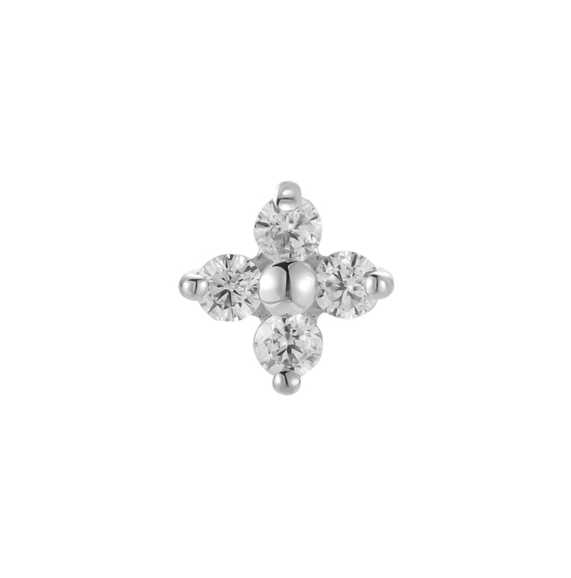 14K Solid Gold Crystal Spark