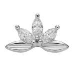 Load image into Gallery viewer, 14K Solid Gold Crowned Lotus
