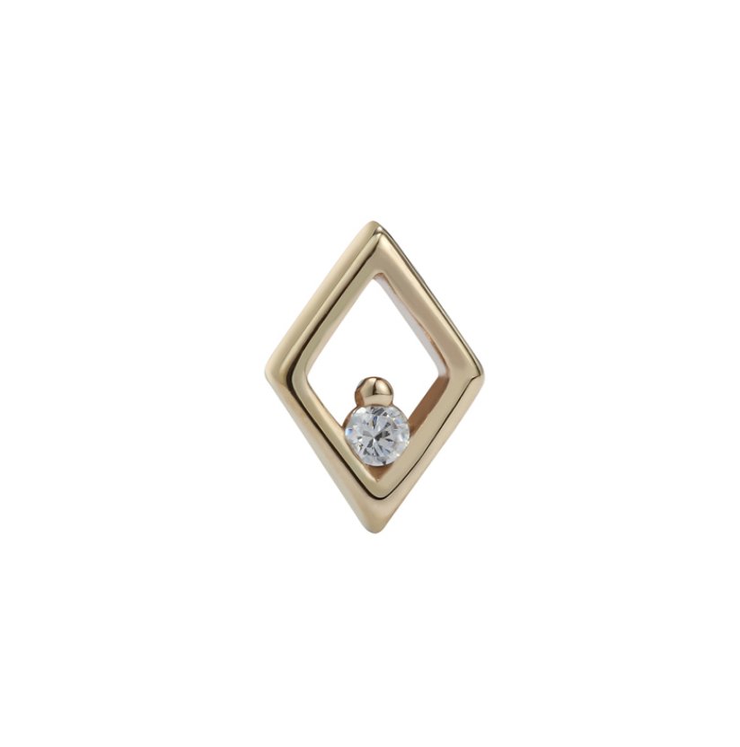 14K Solid Gold Outline Topper