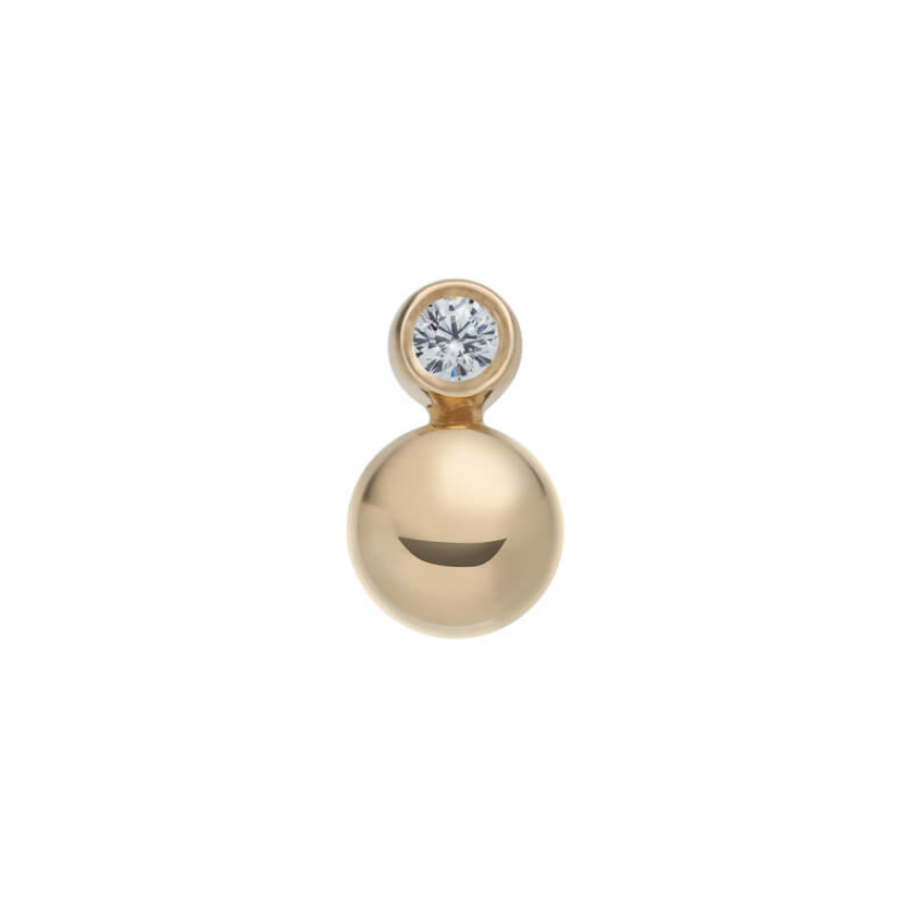 14K Solid Gold Twilight Bead