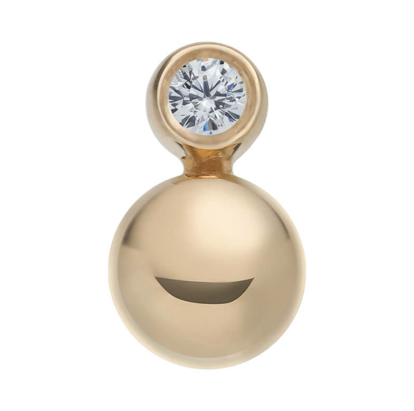 14K Solid Gold Twilight Bead