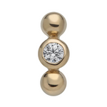 Load image into Gallery viewer, 14K Solid Gold Dotline Crystal
