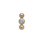 Load image into Gallery viewer, 14K Solid Gold Dotline Crystal
