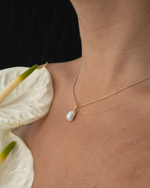 Load image into Gallery viewer, Drop Pearl Charm Necklace
