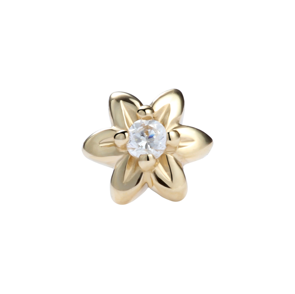 14K Solid Gold Daisy Flower