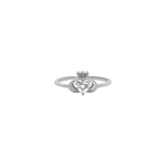 Load image into Gallery viewer, Claddagh Ring with Zirconia
